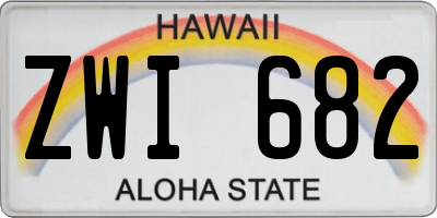 HI license plate ZWI682