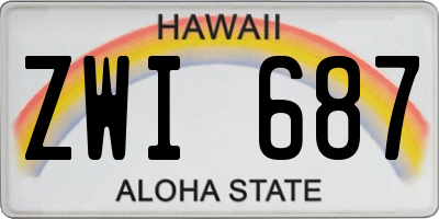 HI license plate ZWI687