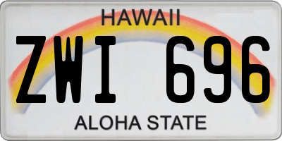 HI license plate ZWI696