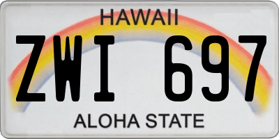 HI license plate ZWI697