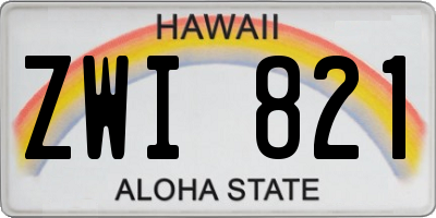 HI license plate ZWI821