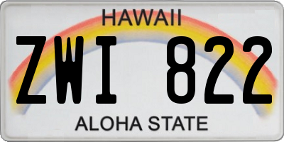 HI license plate ZWI822