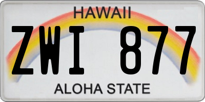 HI license plate ZWI877