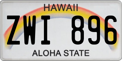 HI license plate ZWI896