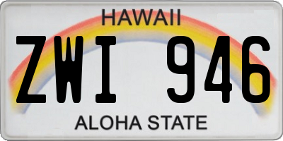 HI license plate ZWI946