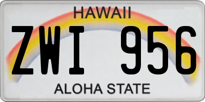 HI license plate ZWI956