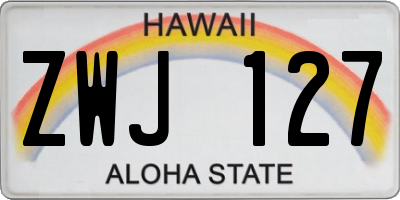 HI license plate ZWJ127