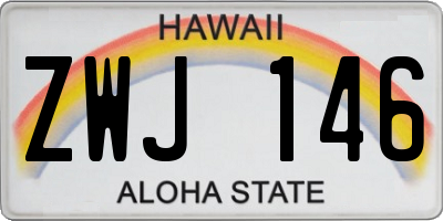 HI license plate ZWJ146