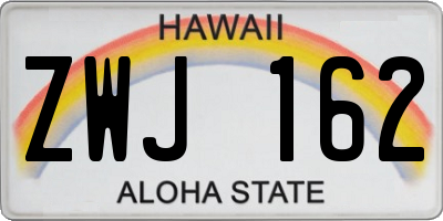 HI license plate ZWJ162