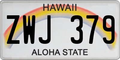HI license plate ZWJ379