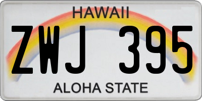 HI license plate ZWJ395