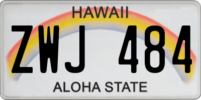 HI license plate ZWJ484