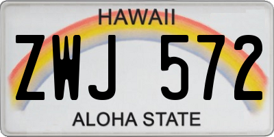 HI license plate ZWJ572