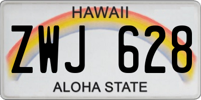 HI license plate ZWJ628