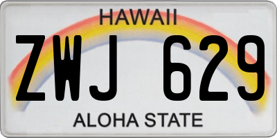 HI license plate ZWJ629
