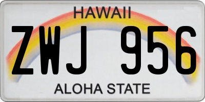 HI license plate ZWJ956