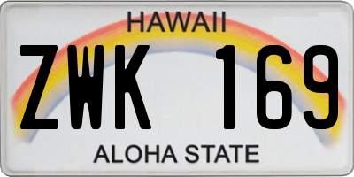 HI license plate ZWK169