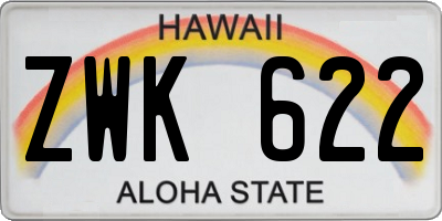 HI license plate ZWK622