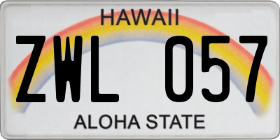HI license plate ZWL057