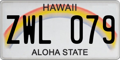 HI license plate ZWL079