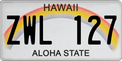 HI license plate ZWL127