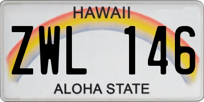 HI license plate ZWL146