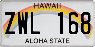 HI license plate ZWL168