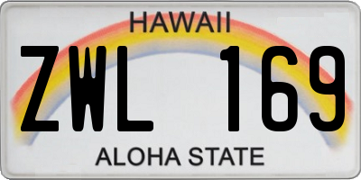 HI license plate ZWL169