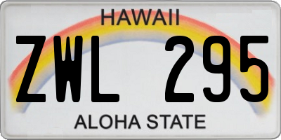 HI license plate ZWL295
