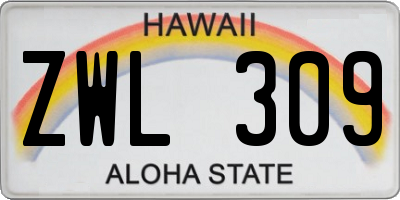 HI license plate ZWL309