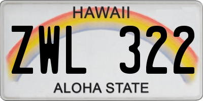 HI license plate ZWL322
