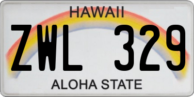 HI license plate ZWL329