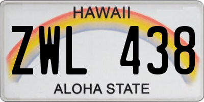 HI license plate ZWL438
