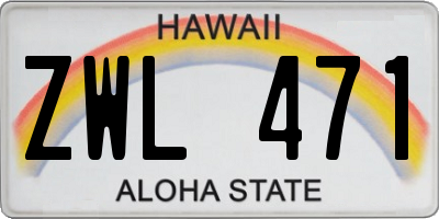 HI license plate ZWL471