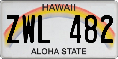 HI license plate ZWL482