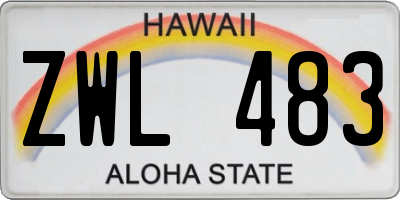HI license plate ZWL483