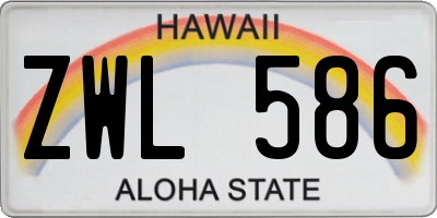 HI license plate ZWL586