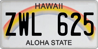HI license plate ZWL625