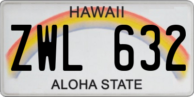 HI license plate ZWL632