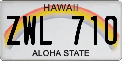 HI license plate ZWL710