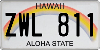 HI license plate ZWL811
