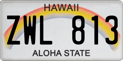 HI license plate ZWL813