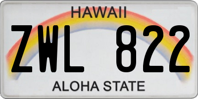 HI license plate ZWL822