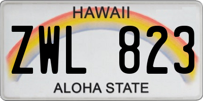 HI license plate ZWL823