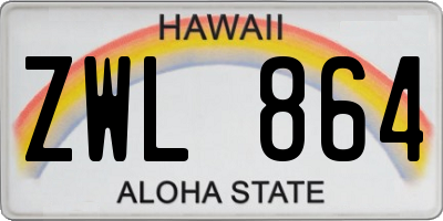 HI license plate ZWL864