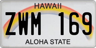 HI license plate ZWM169