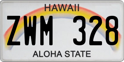 HI license plate ZWM328
