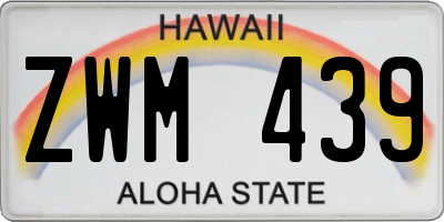HI license plate ZWM439