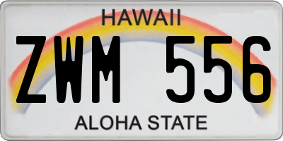 HI license plate ZWM556