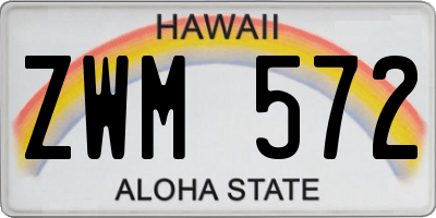 HI license plate ZWM572